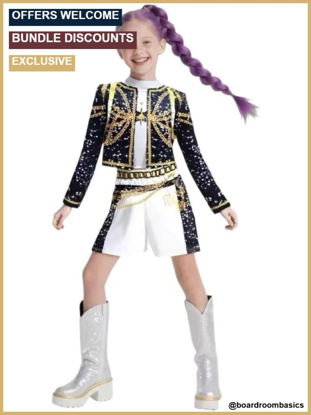 Girls Cosplay Costume Stage Outfit for Ages 3-12